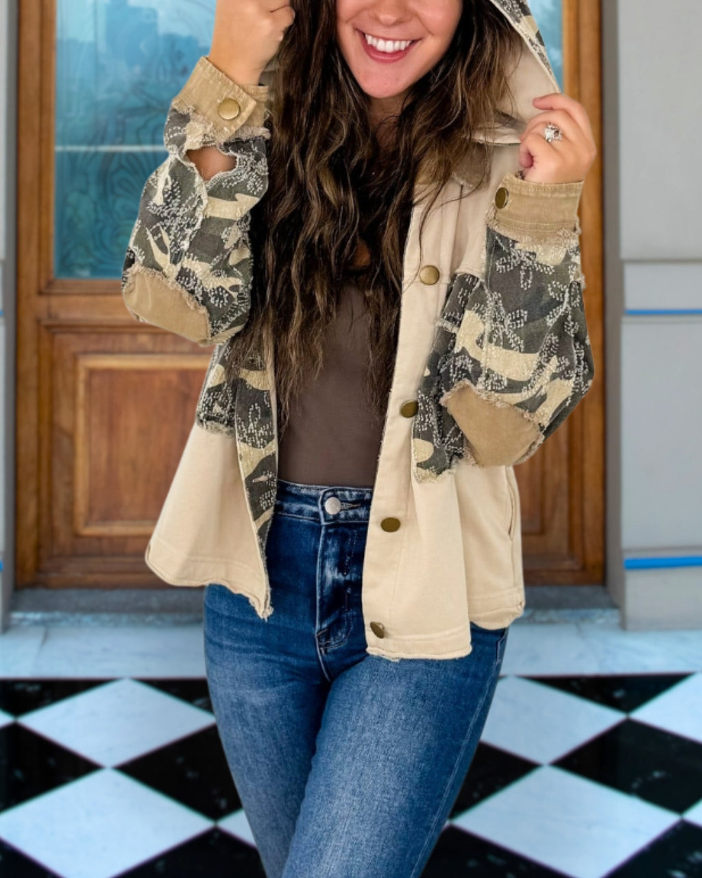 Casual Embroidered Hooded Jacket