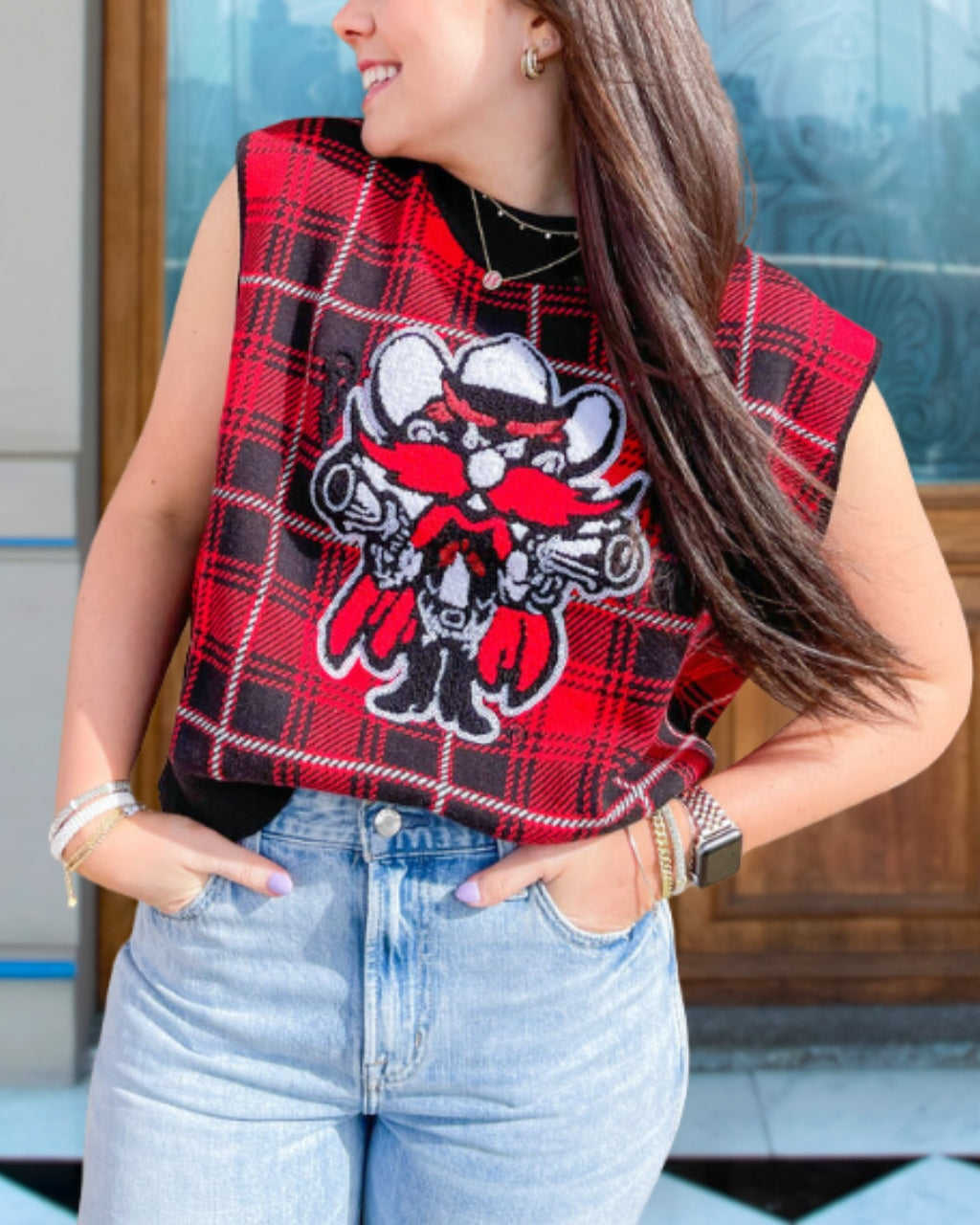 TTU Red Raider Plaid Sweater Vest