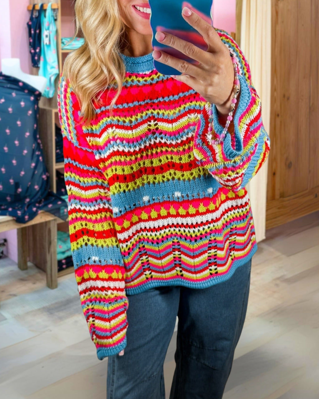 Lively Knit Contrast Top