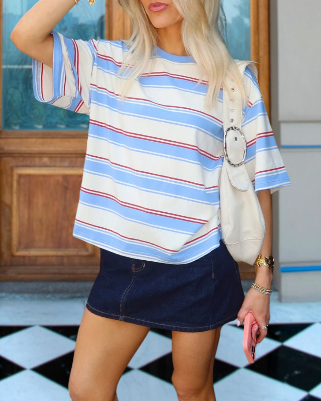 Cool Slouch Stripe Tee