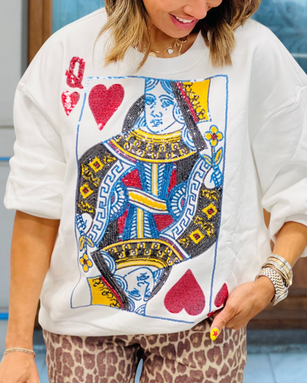 Sparkle Queen Sequin Sweatshirt