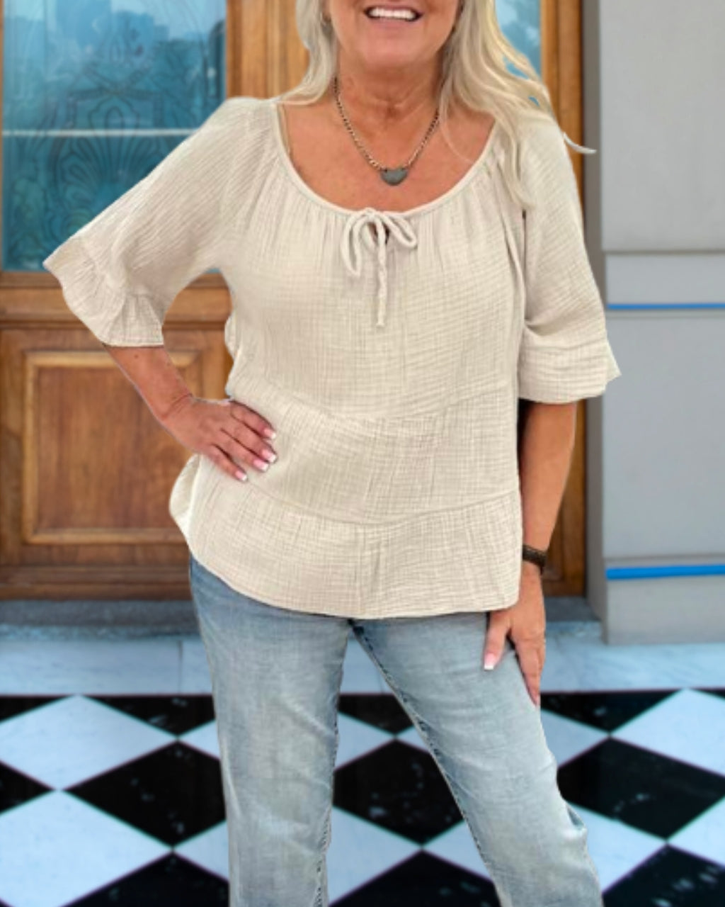 Flare Sleeves Lightweight Top