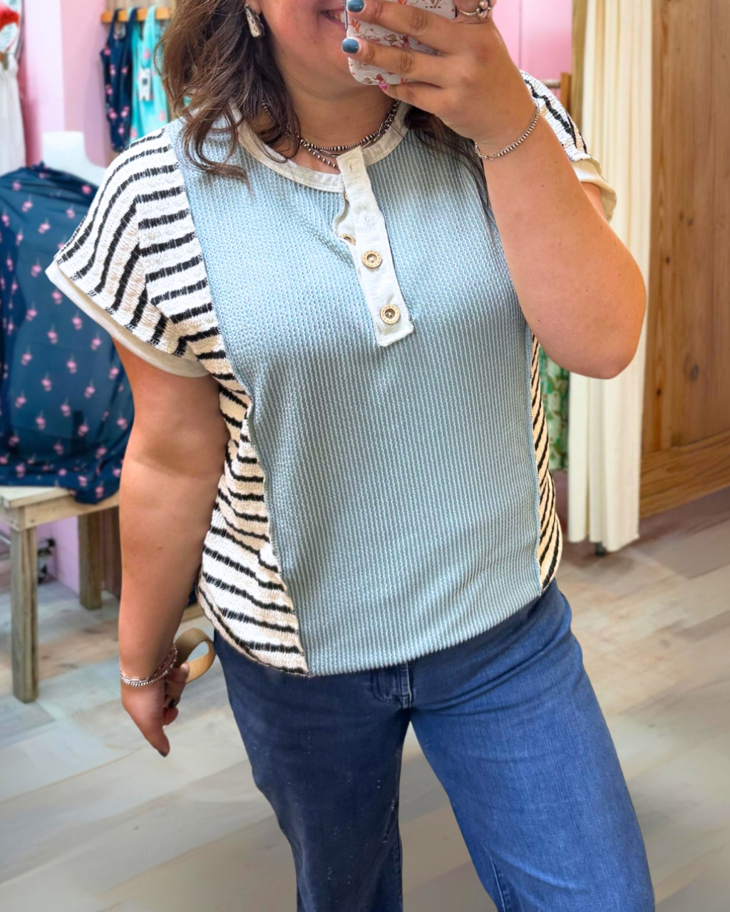 Fun Ribbed Stripe Top