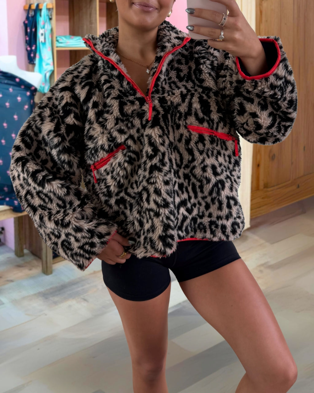 Chic Fuzzy Cheetah Pullover