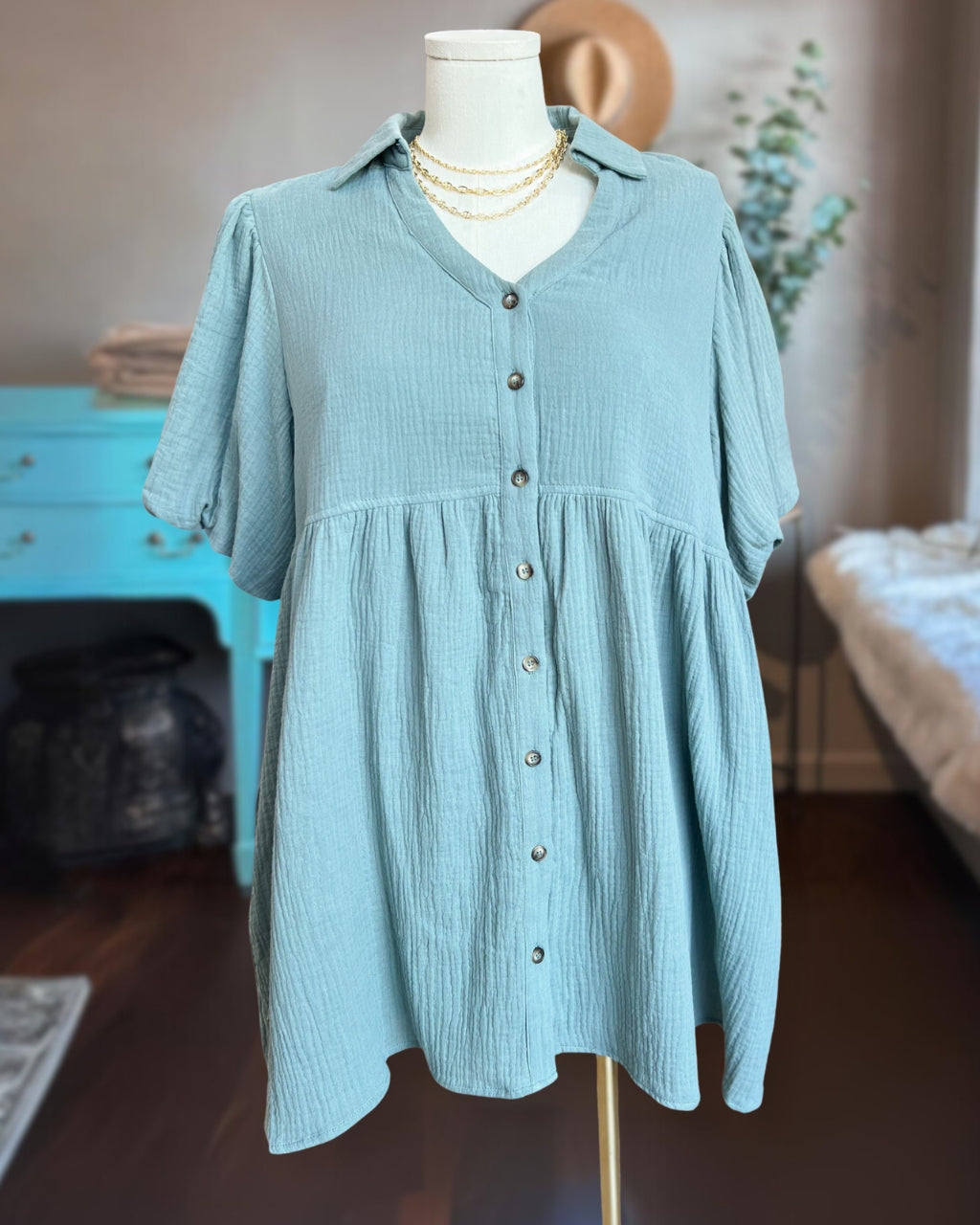 Classic Bubble Sleeve Dress