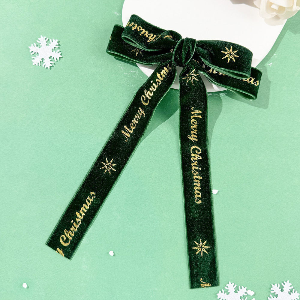 Christmas Bow Velvet Hairpin