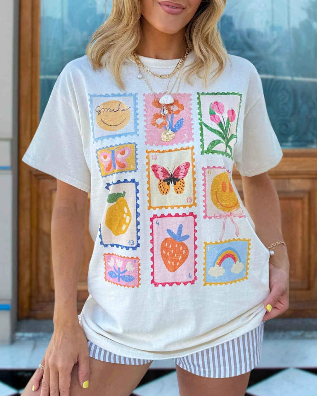 Good Vibes Stamps Graphic Tee