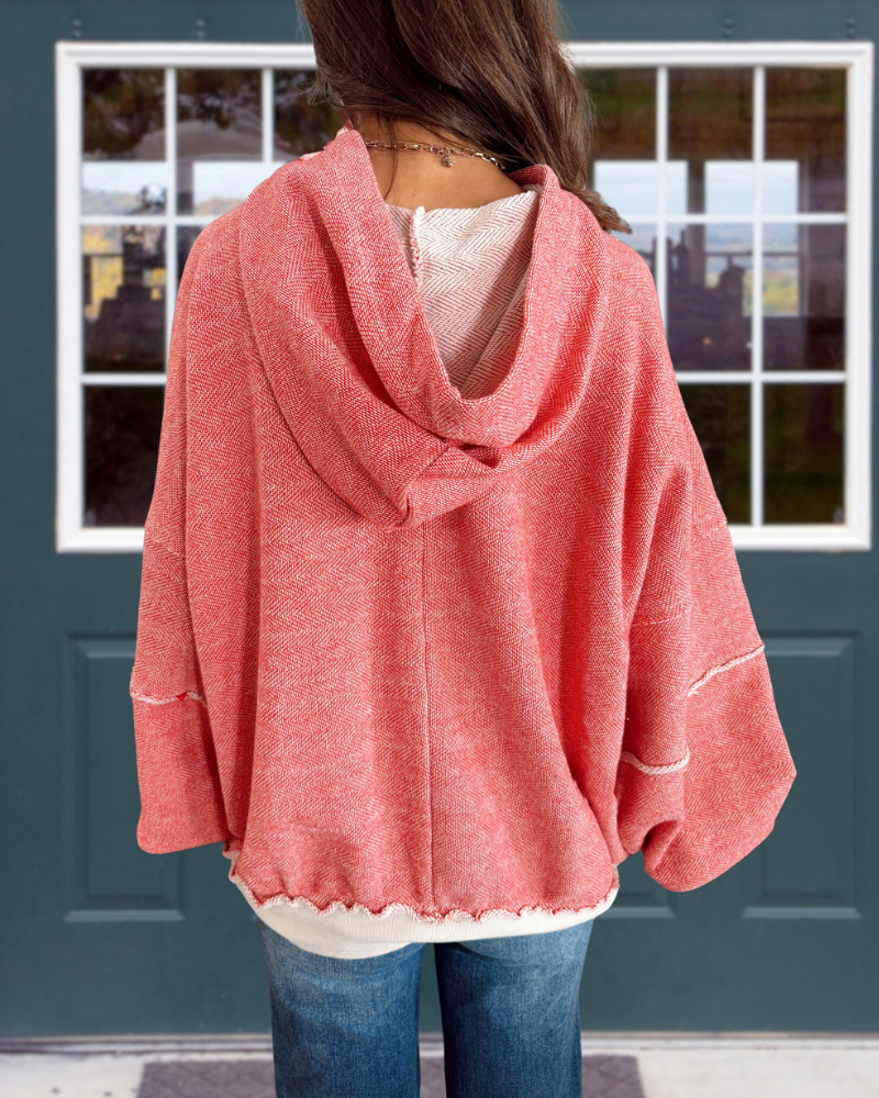 Chic Bow Embroidered Hoodie