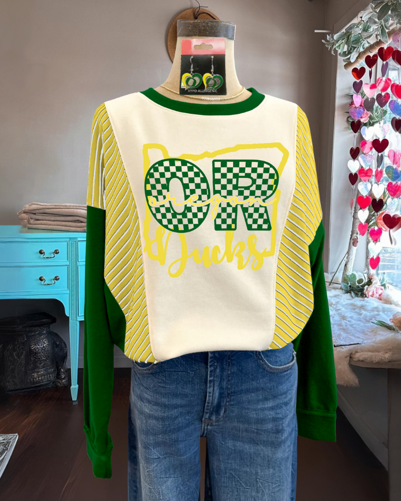 Oregon Ducks Print Top