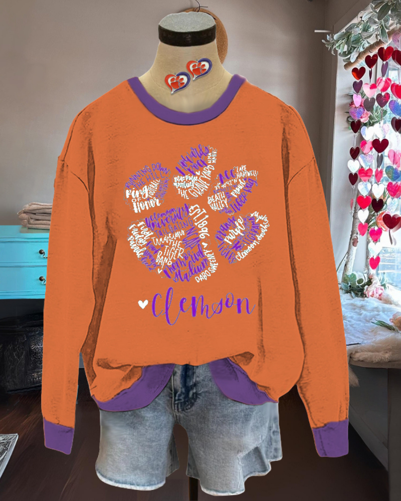 Playful Clemson Tigers Graphic Sweatshirt
