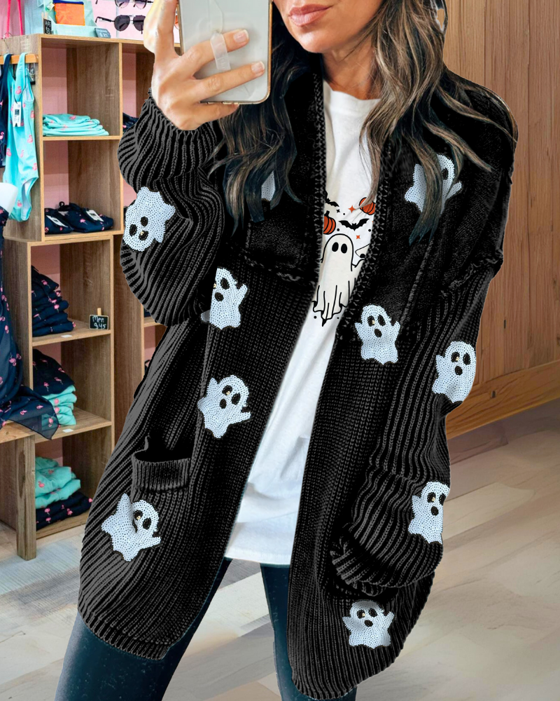 Ghost Sequin Knit Cardigan