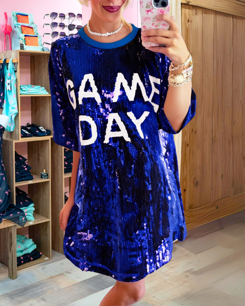 Game Day Sequined Mini Dress