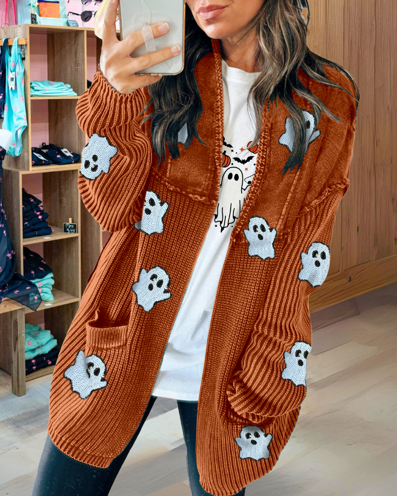 Ghost Sequin Knit Cardigan