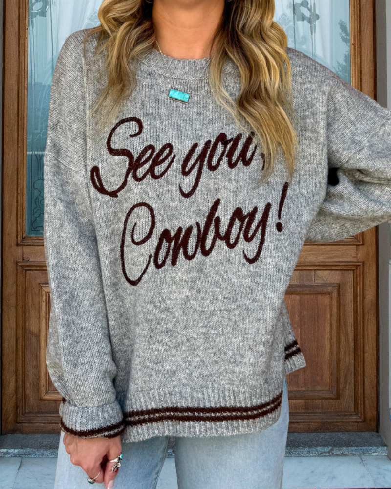 See You Cowboy Crewneck Sweater