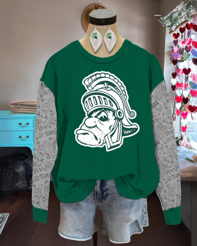 Michigan State Spartans Print Sweatshirt