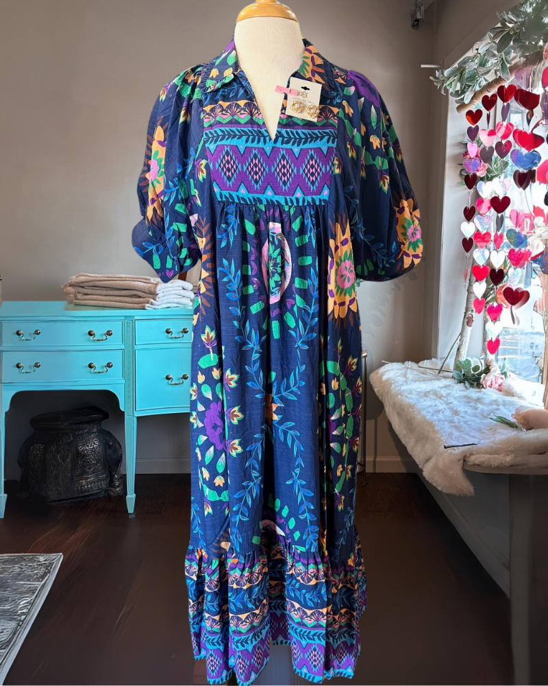 Art Floral Maxi Dress