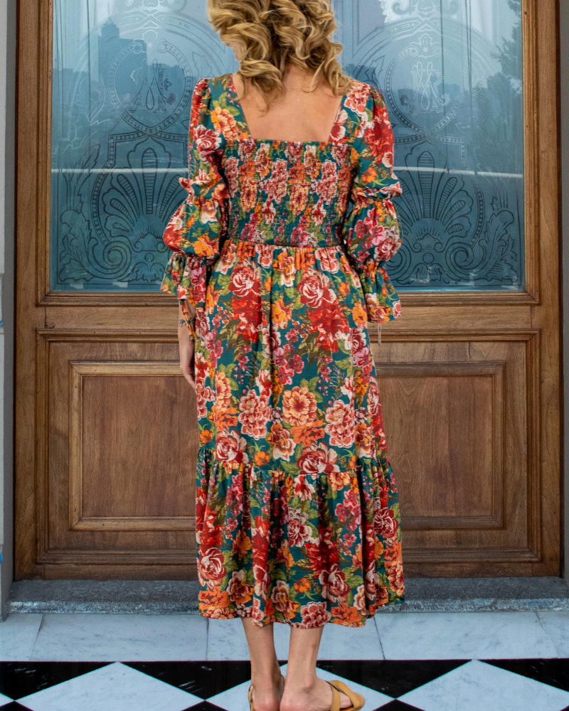 Vintage Floral Maxi Dress