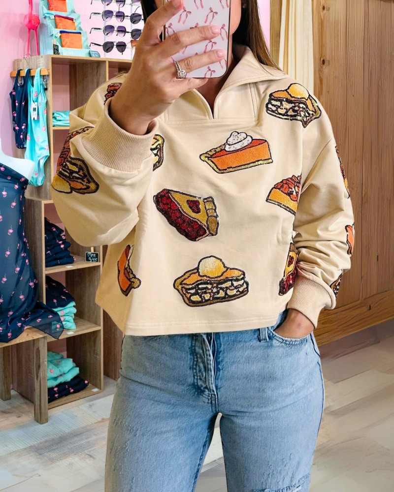 Delicious Dessert Sequin Pullover