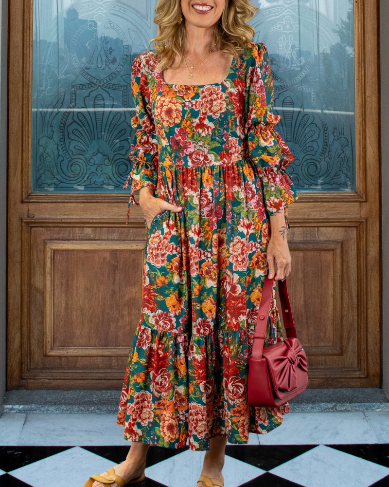 Vintage Floral Maxi Dress