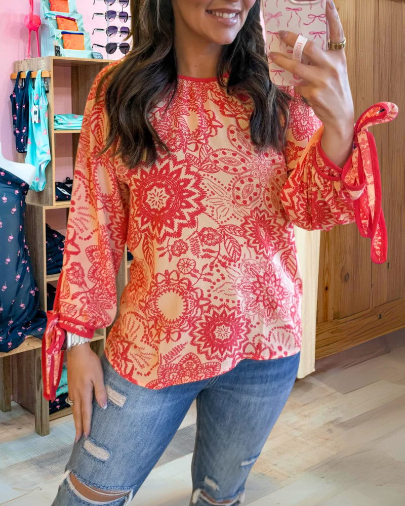 Special Floral Satin Top