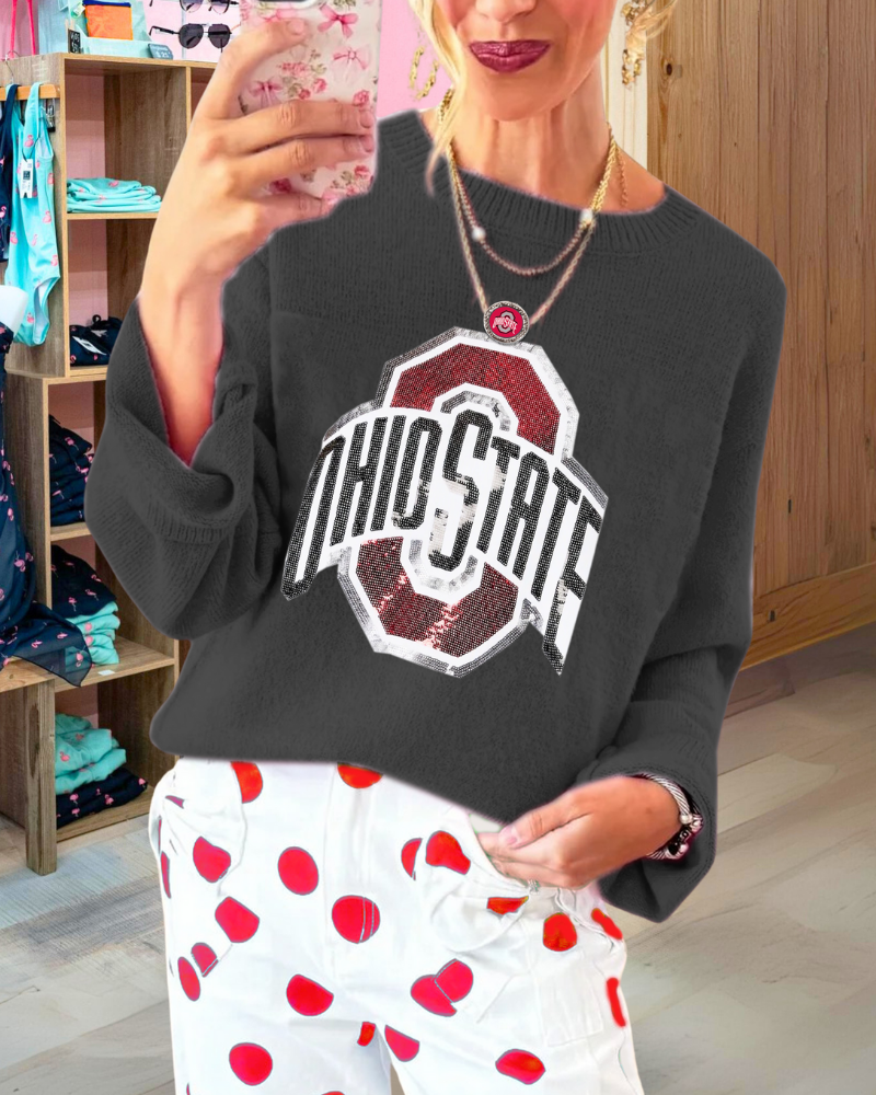 OHIO State Sequined Sweater
