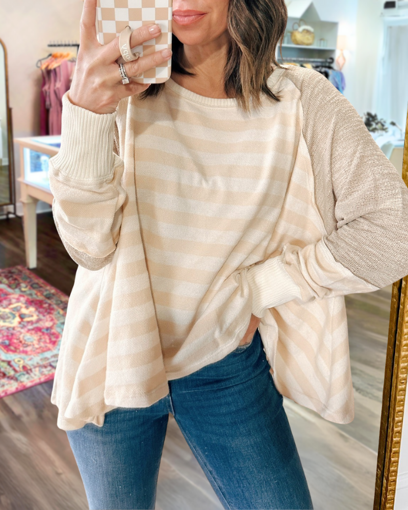 Chic Trendy Striped Top
