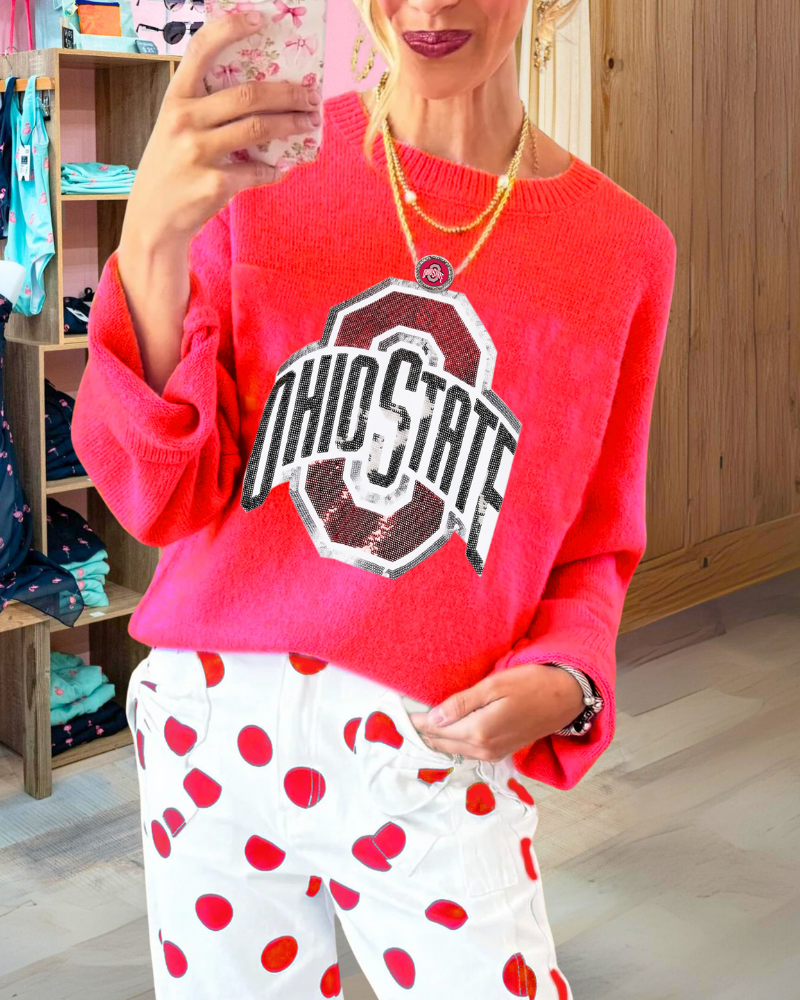 OHIO State Sequined Sweater