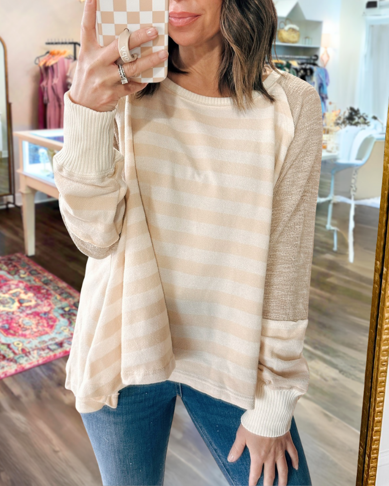 Chic Trendy Striped Top