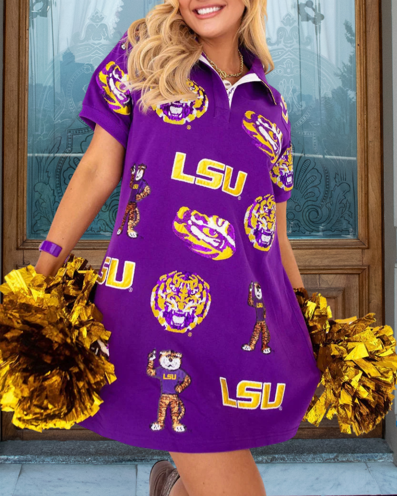LSU Tigers Sequined Mini Dress