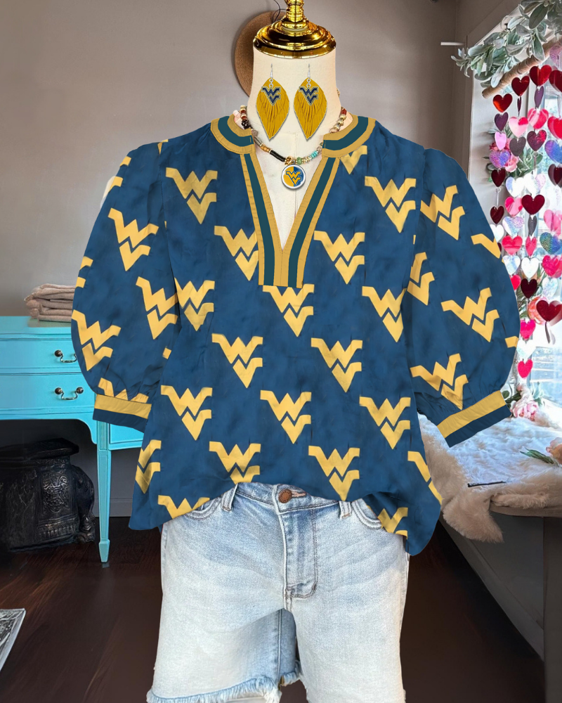 West Virginia Puff Sleeve Satin Top