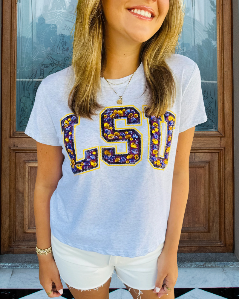 LSU Rhinestone T-Shirt