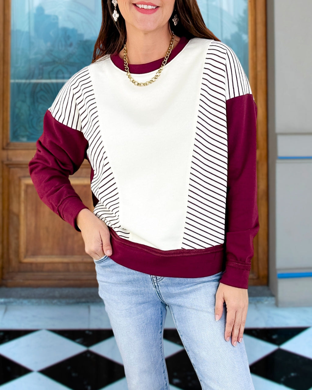 Cozy Playful Striped Pullover