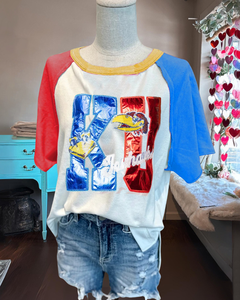 University Of Kansas Colorblock Tee