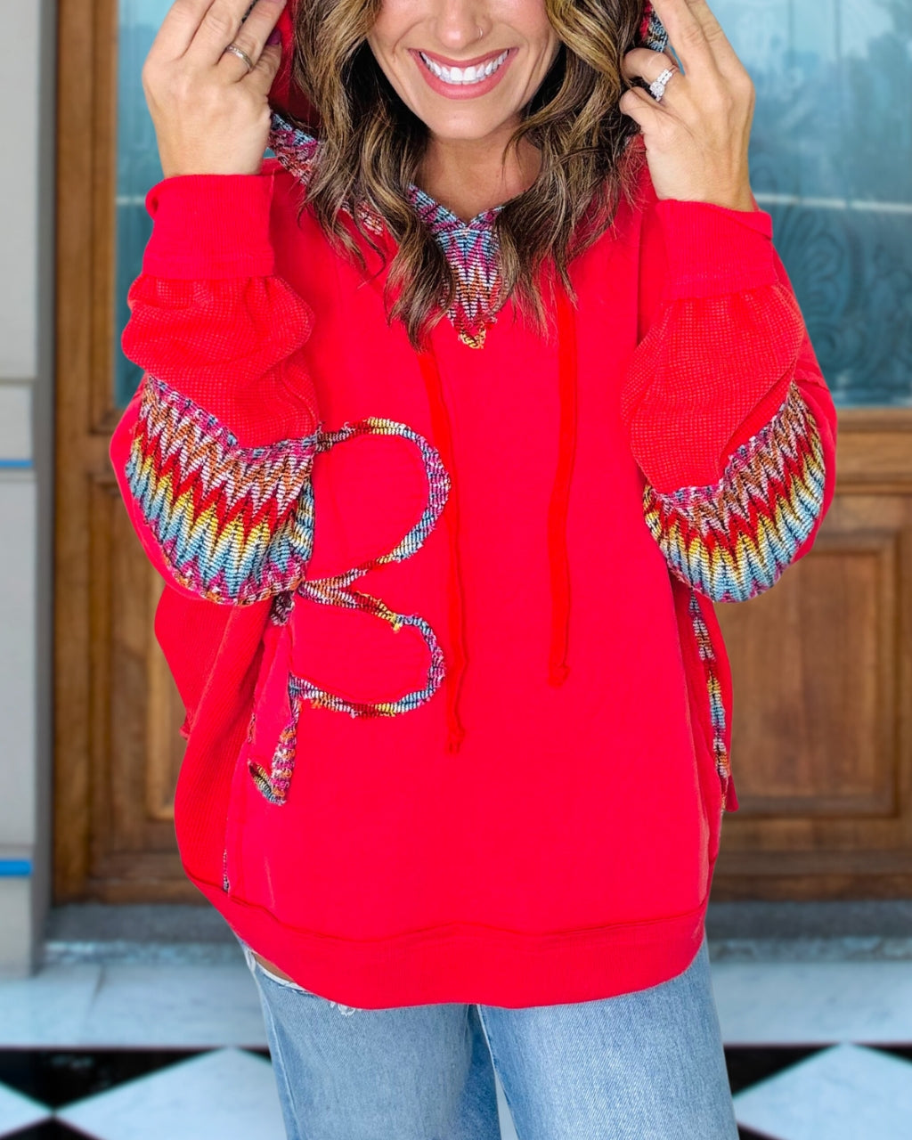 Vintage Wash Daisy Hoodie Pullover