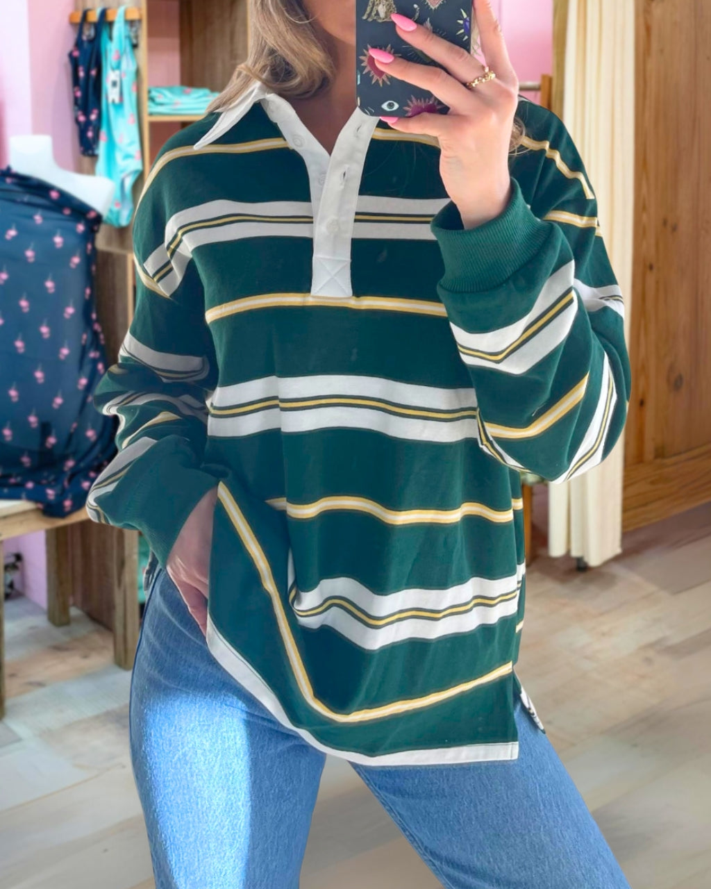 Classic Preppy Striped Pullover