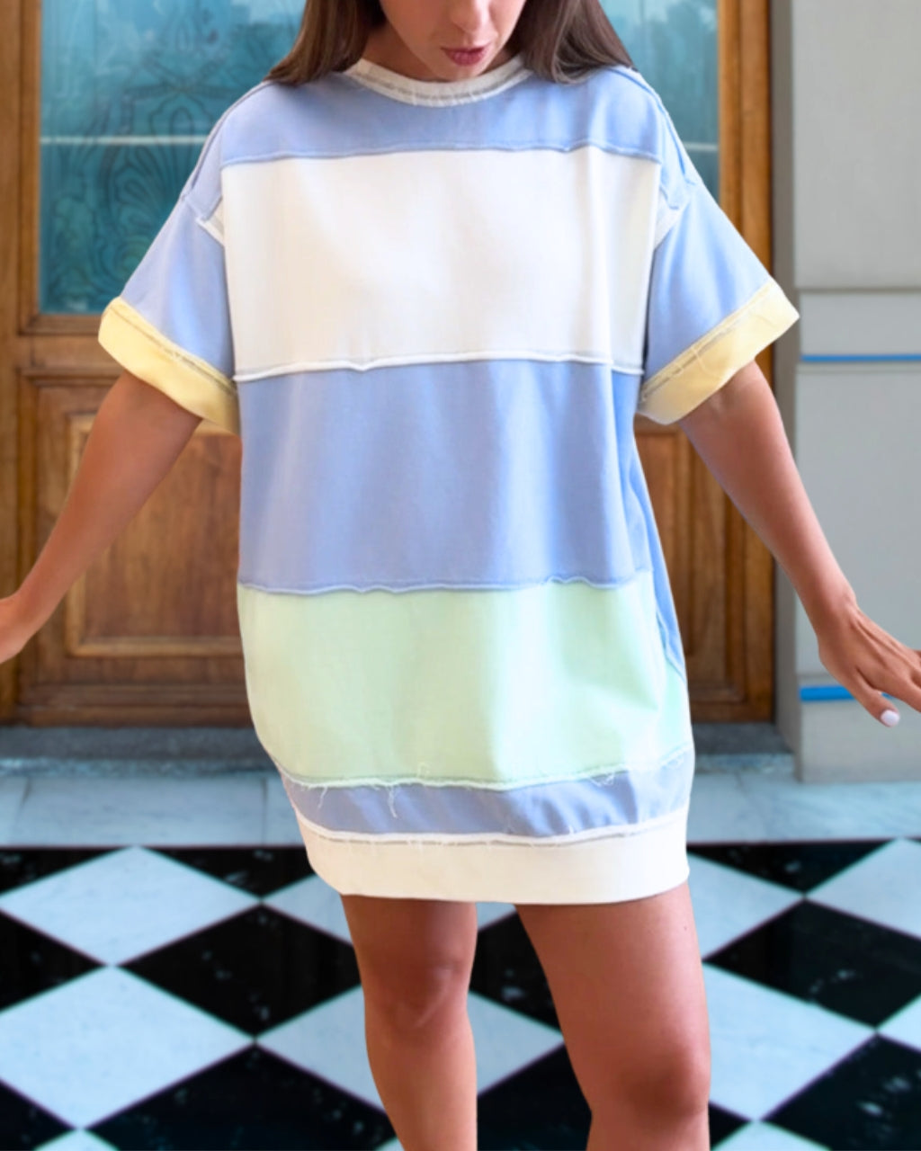 Ice Cream Raw Edges Tee Dress