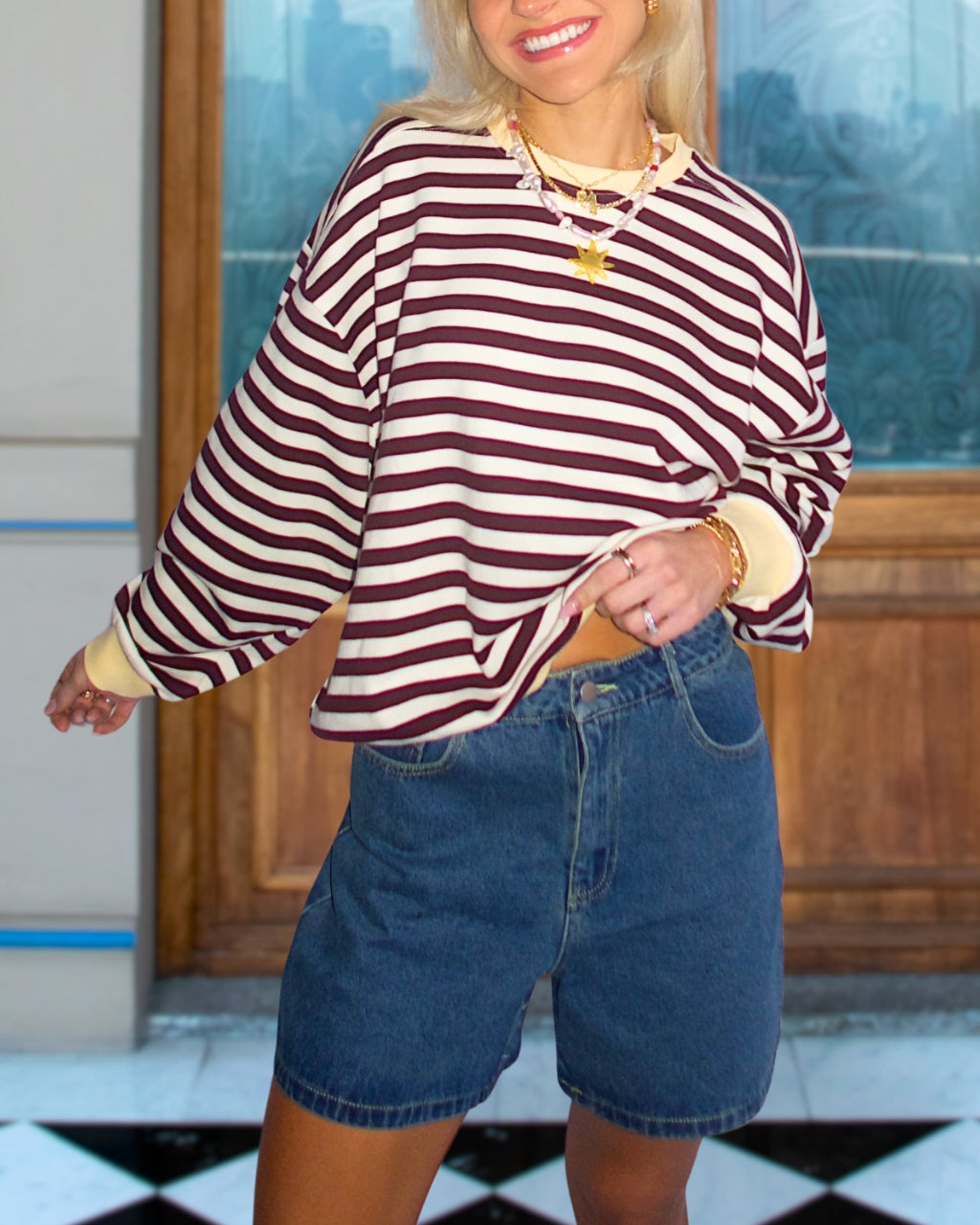 Effortless Relaxed Striped Top