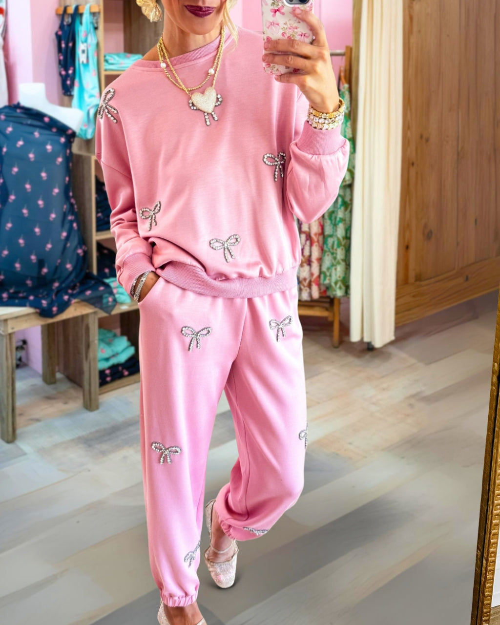 Sparkle Bow Sweat Set