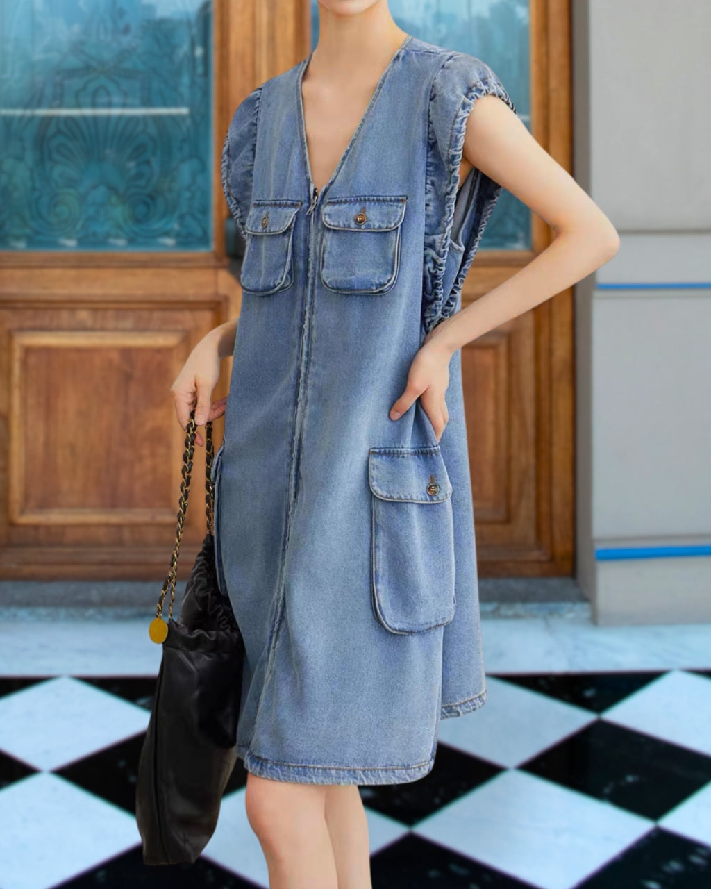 Pocket Chic Denim Dress