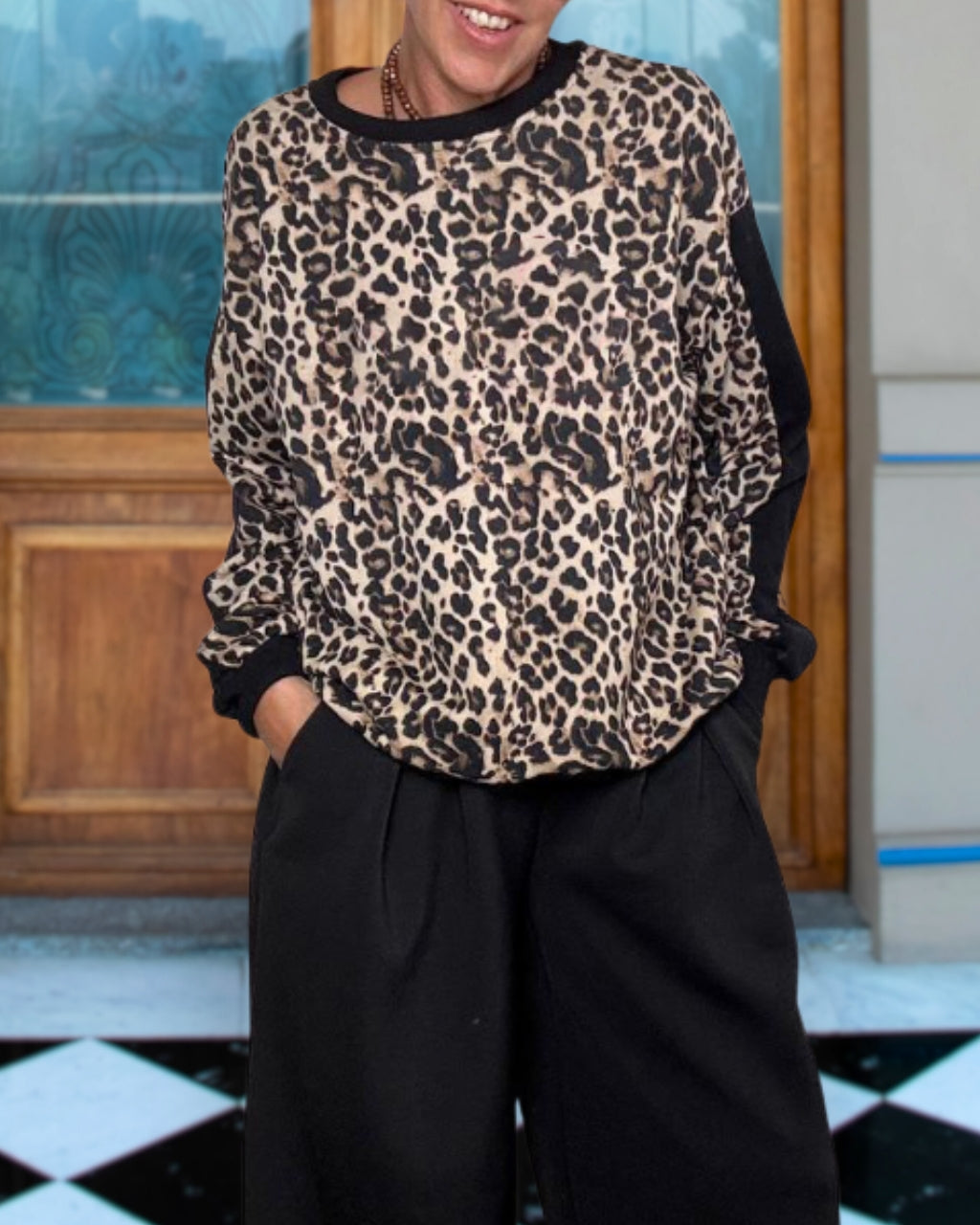 Wild Leopard Print Sweatshirt