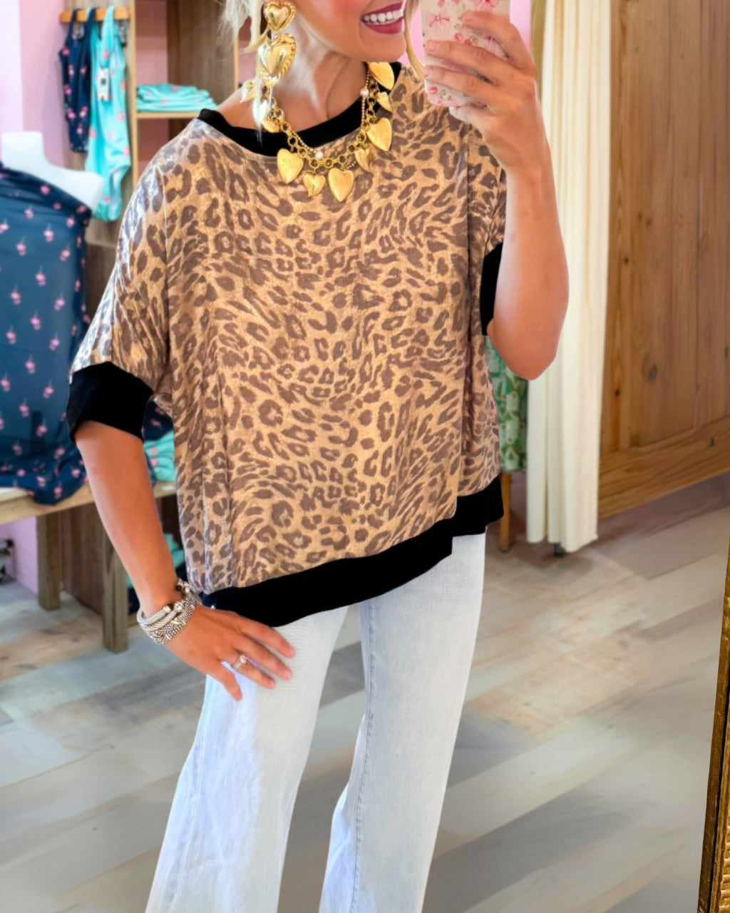 Golden Leopard Top