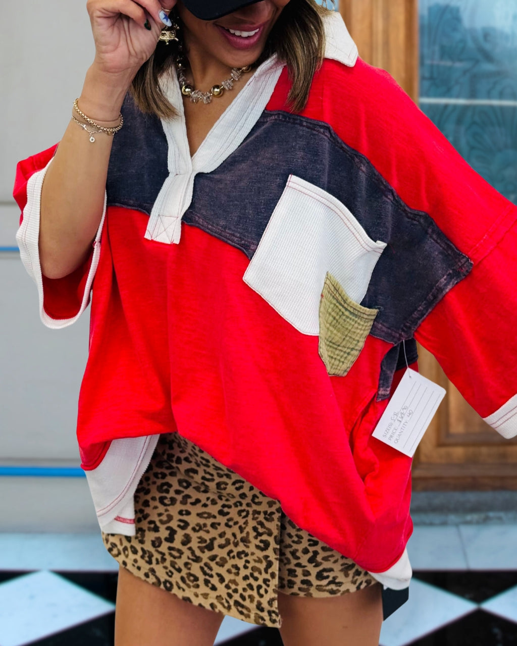 Vintage Varsity Sport Patch Top