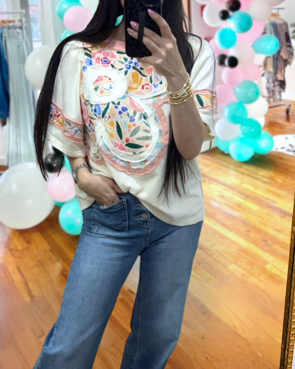 Patchwork Floral Tee