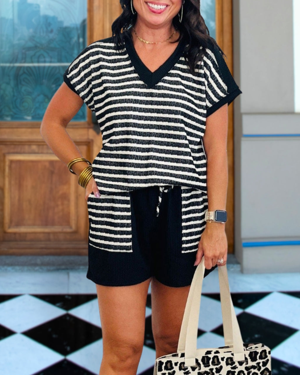 Jacquard Stripe Relaxed Set