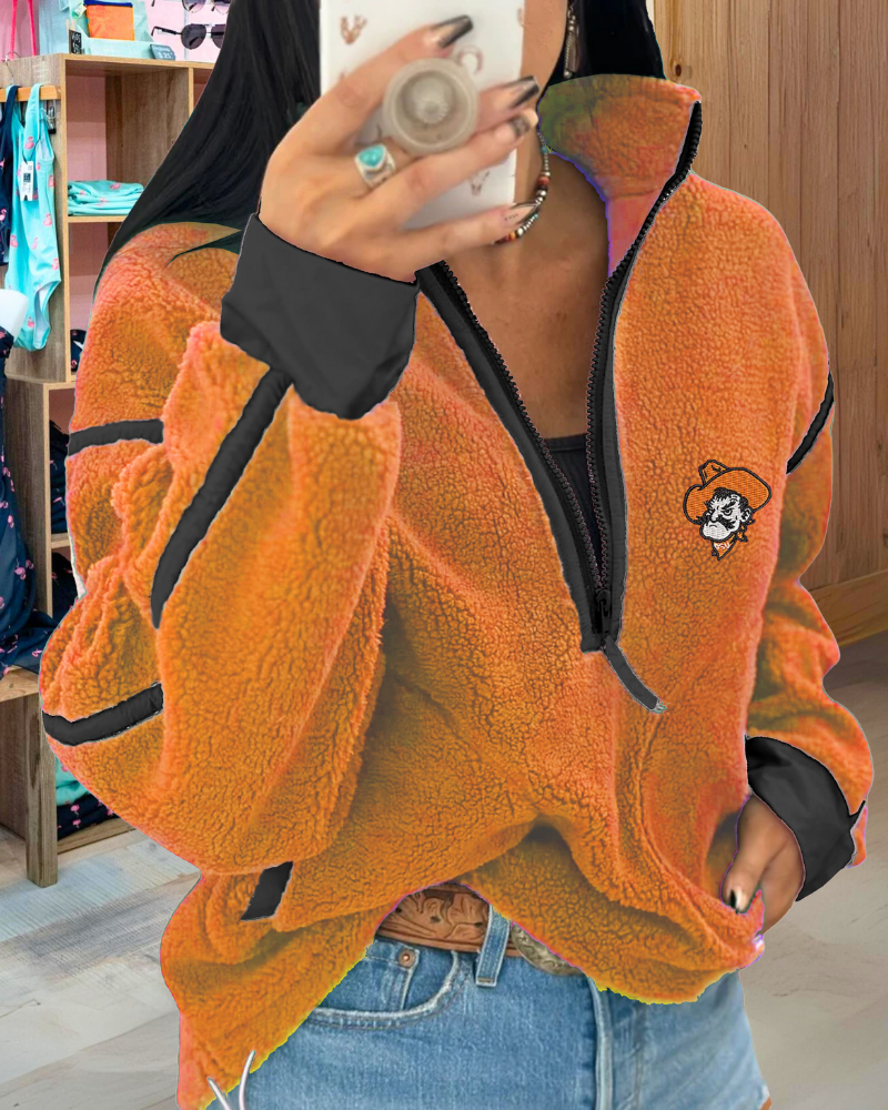OSU Cowboys Embroidery Half Zip Top