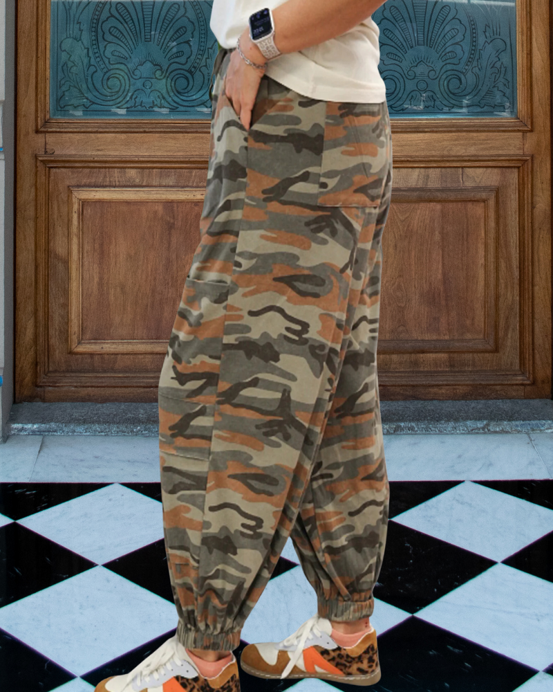 Stylish Camouflage Drawstring Pants