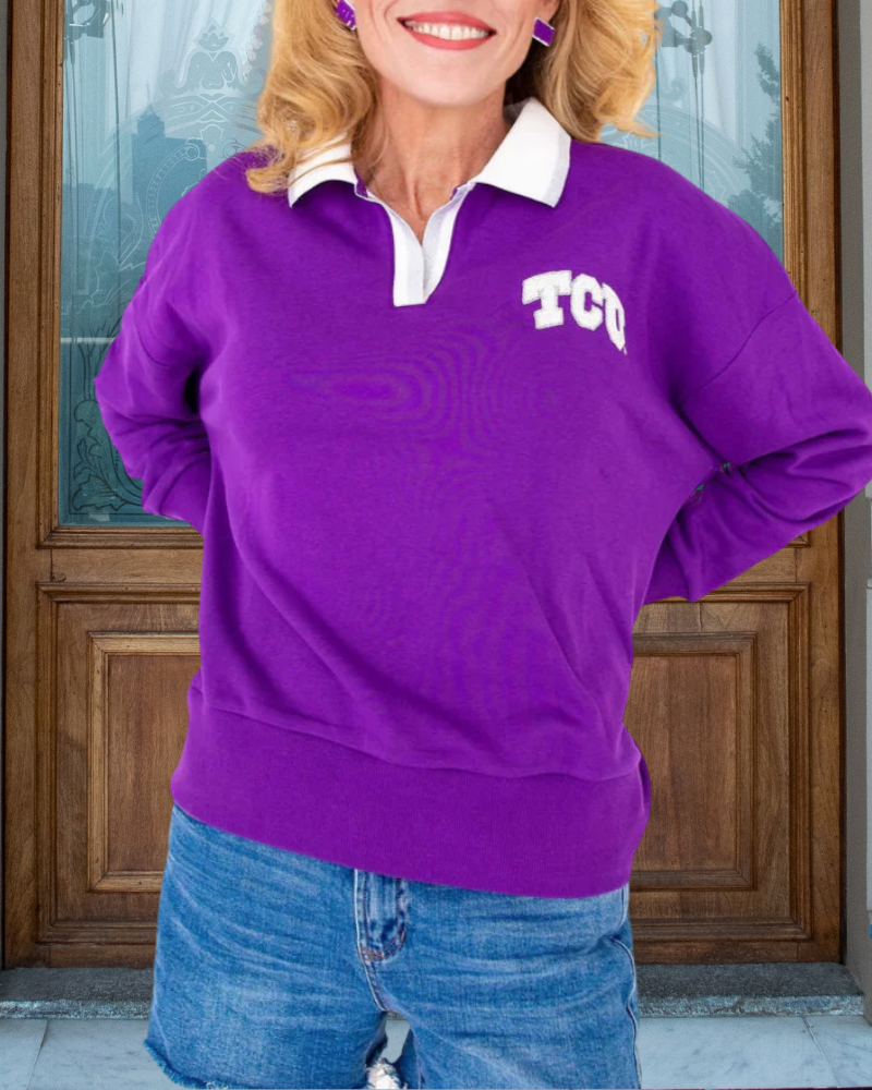 TCU Horned Frogs Print Pullover