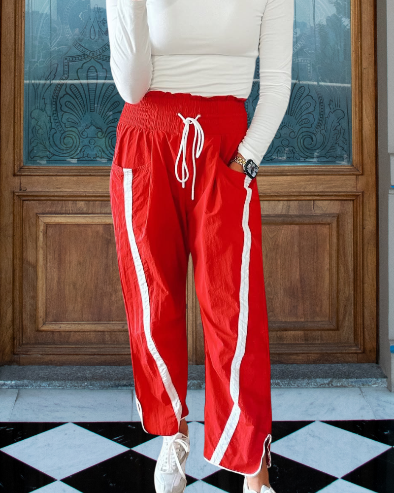 Fashion Contrast Trim Pants