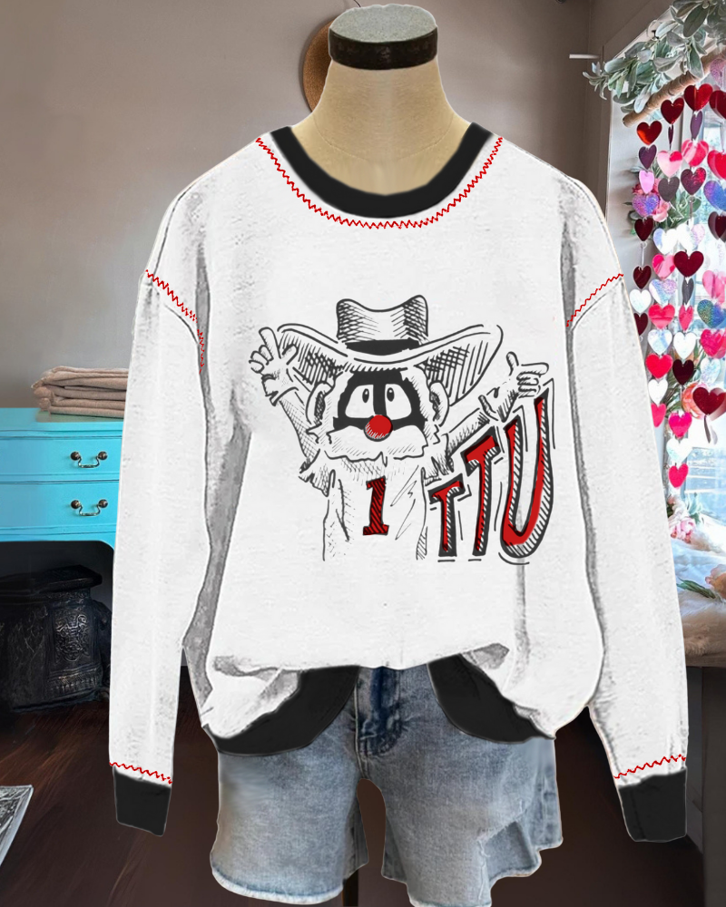 Texas Tech Contrast Trim Sweatshirt