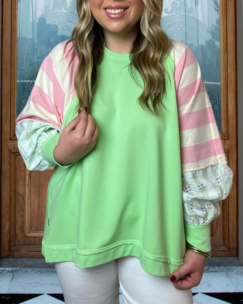 Fashion Patchwork Loose Sweatshirt
